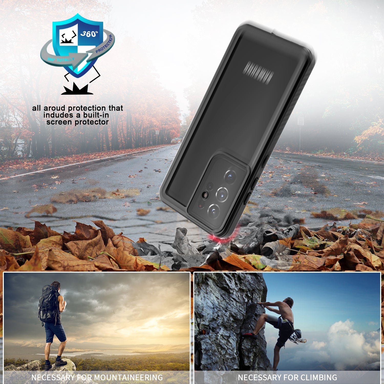 IP68 Waterproof Case For Samsung Galaxy S21 Ultra FS Series 2m Drop-proof Phone Cover Protector IP68 Waterproof Case For Samsung Galaxy S21 Ultra FS Series 2m Drop-proof Phone Cover Protector